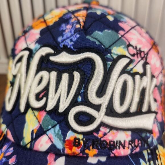 Robin Ruth New York City Quilted Floral Snapback Hat Cap Colorful Flower Fashion - Picture 3 of 10